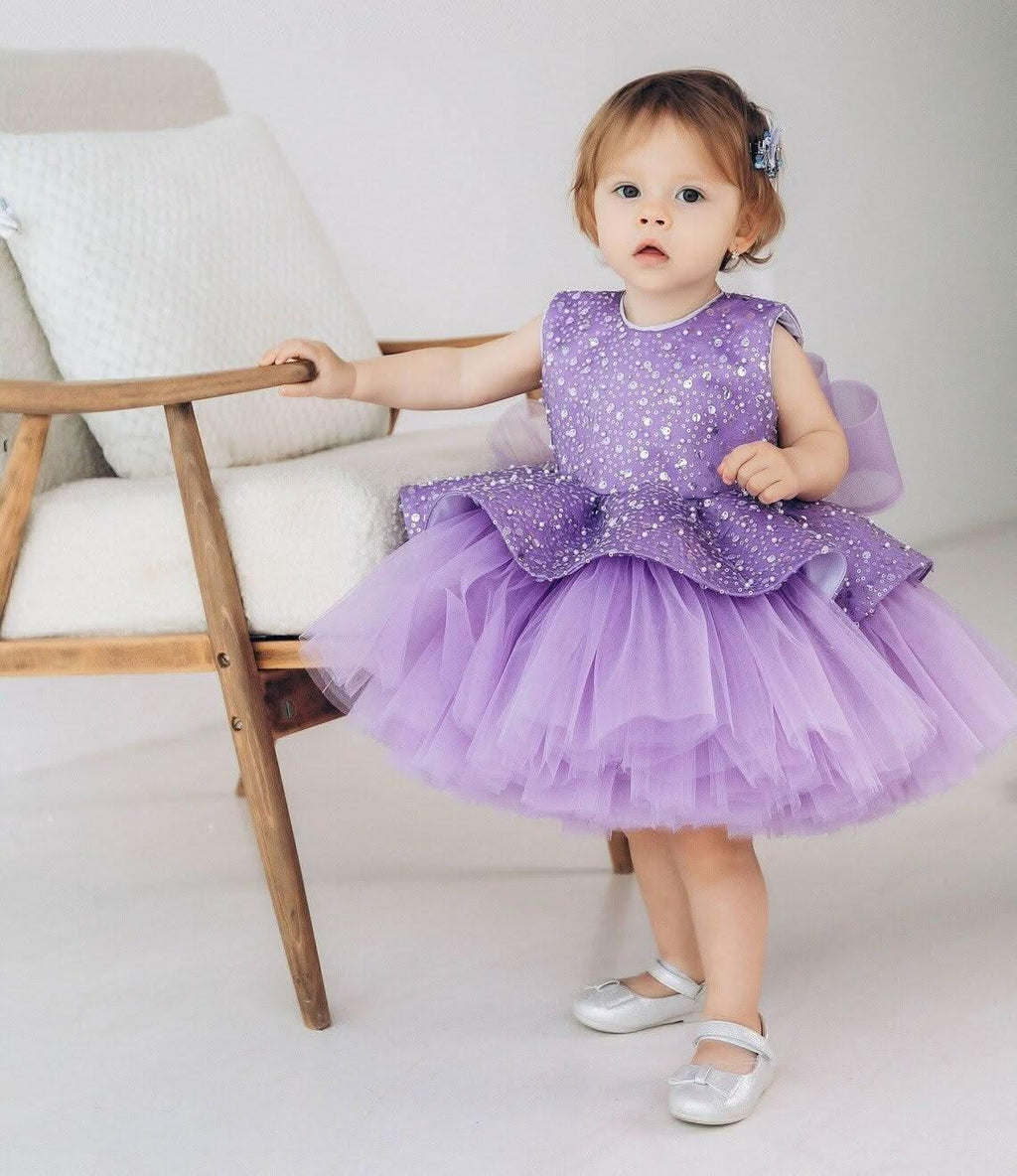 Elegant Sequin Baby Girl Birthday & Flower Girl Dress | KLIFFIGID