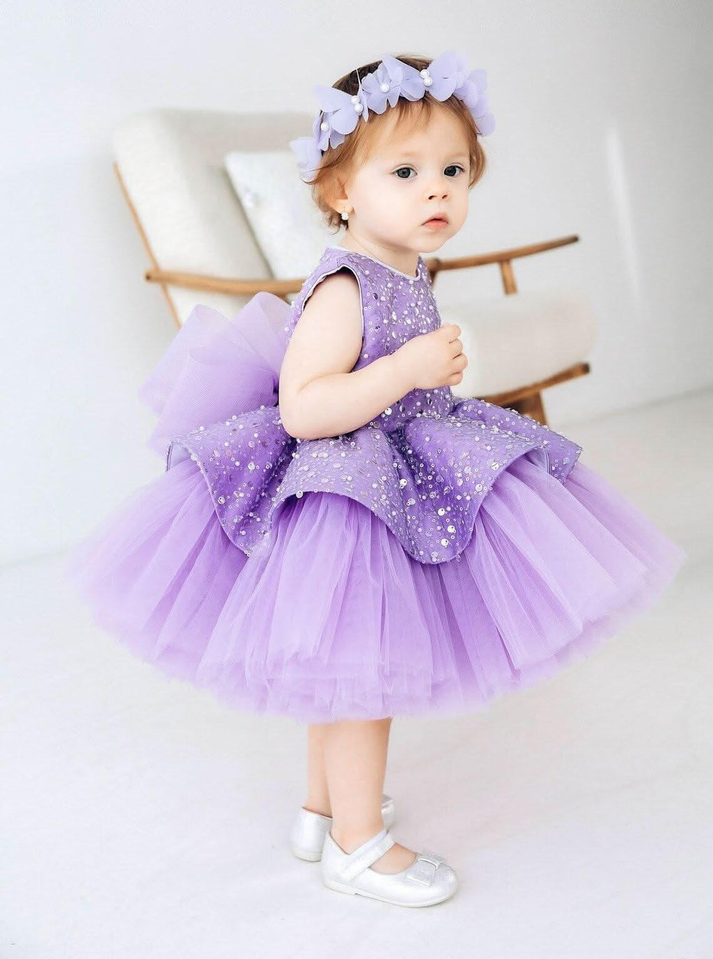 Elegant Sequin Baby Girl Birthday & Flower Girl Dress | KLIFFIGID