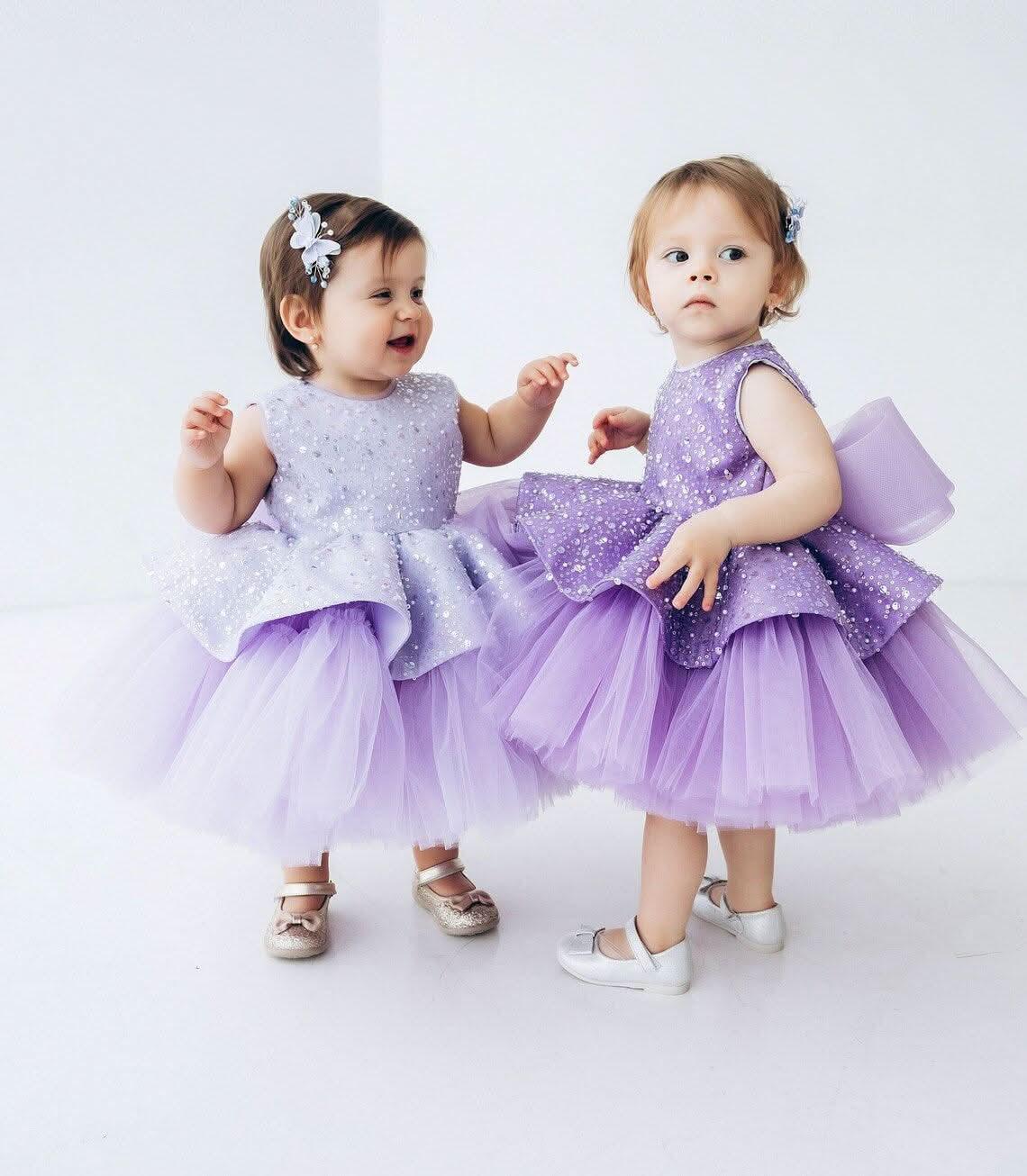 Elegant Sequin Baby Girl Birthday & Flower Girl Dress | KLIFFIGID