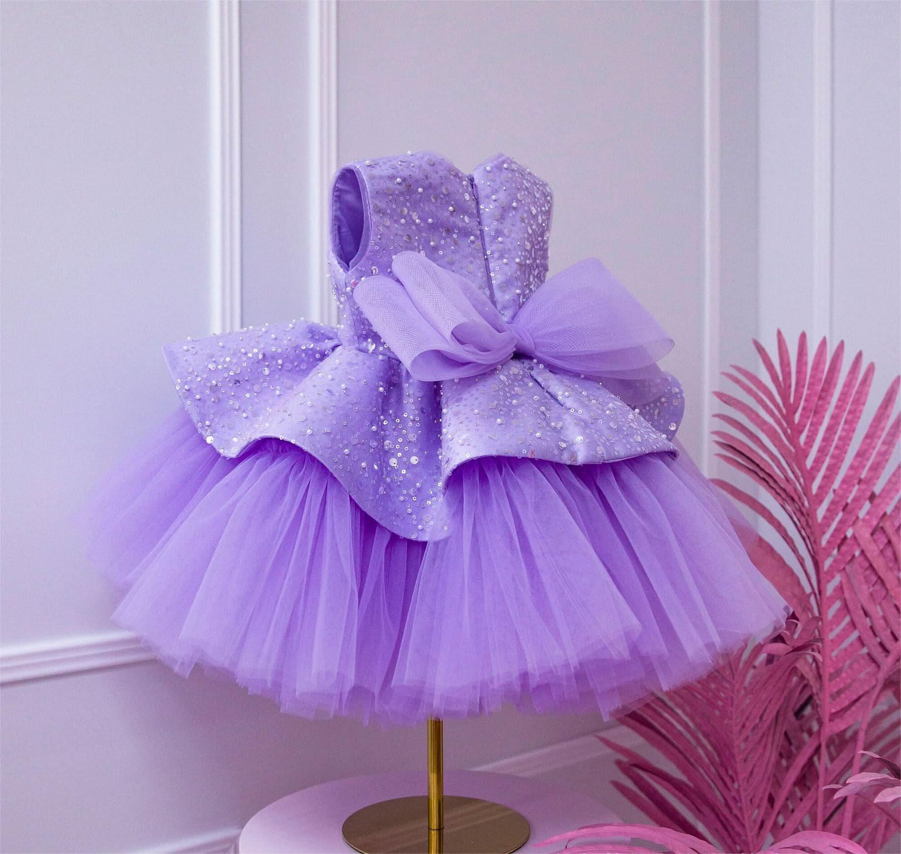 Elegant Sequin Baby Girl Birthday & Flower Girl Dress | KLIFFIGID