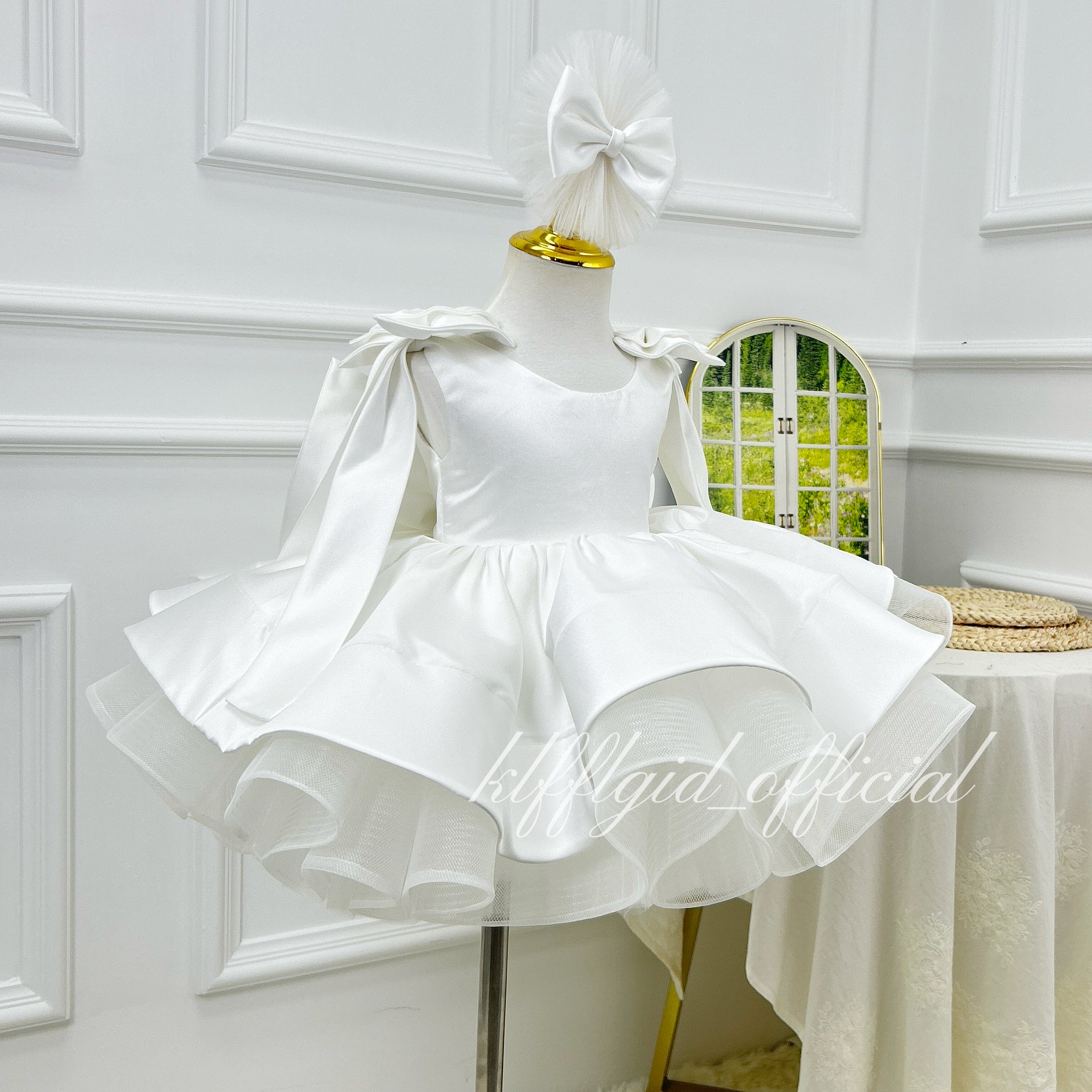 Baby First Birthday Cute Wedding Ceremony Dress | KLFFIGID