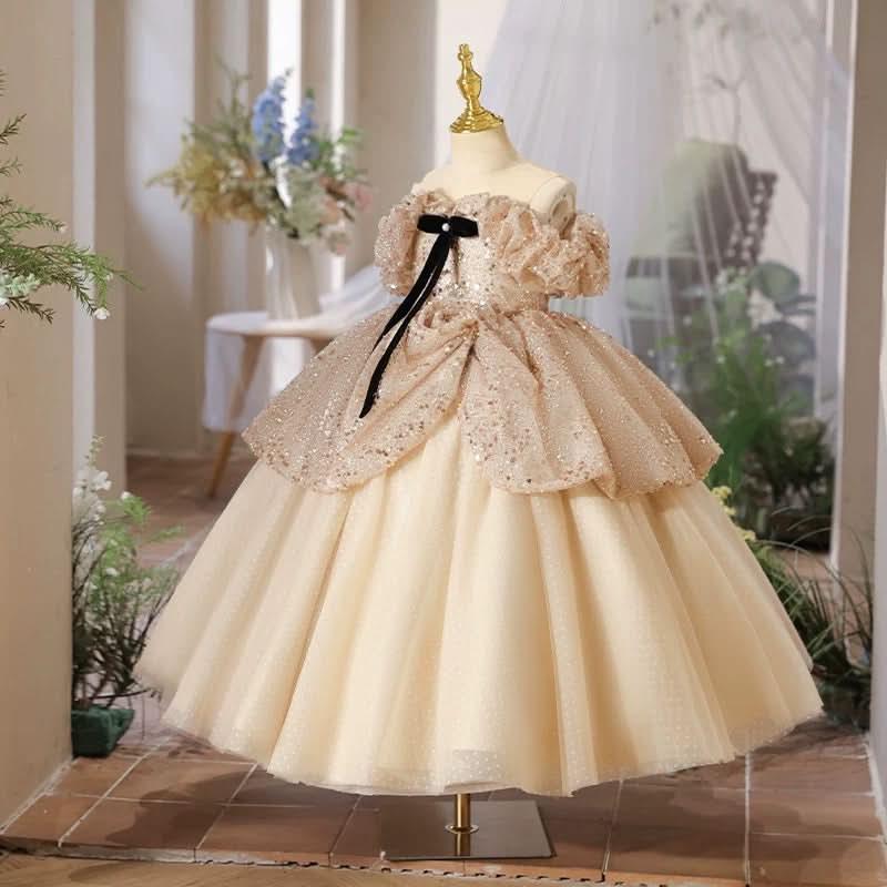 Banquet high-end party evening dress performance wedding girl princess dress