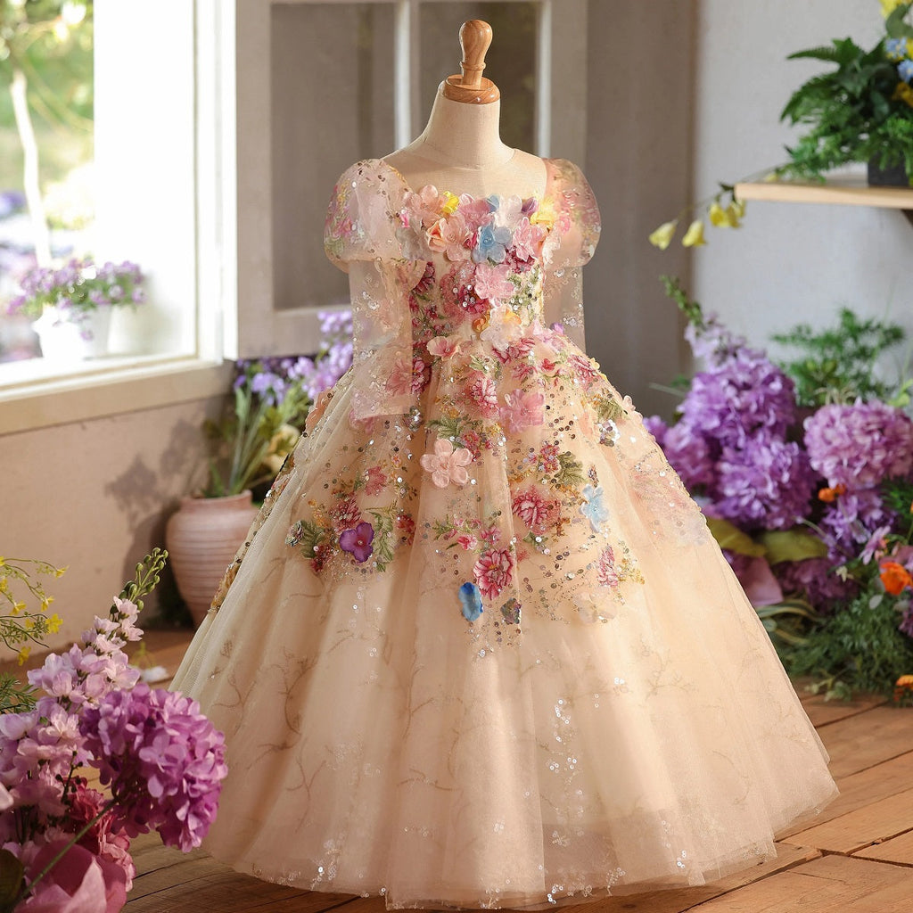 Floral dresses, wedding dresses, birthday party dresses, baby dresses, princess dresses for girlsess
