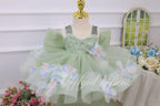Girls First birthday dress Embroidered Floral Flower Girl Dress | KLFFIGID