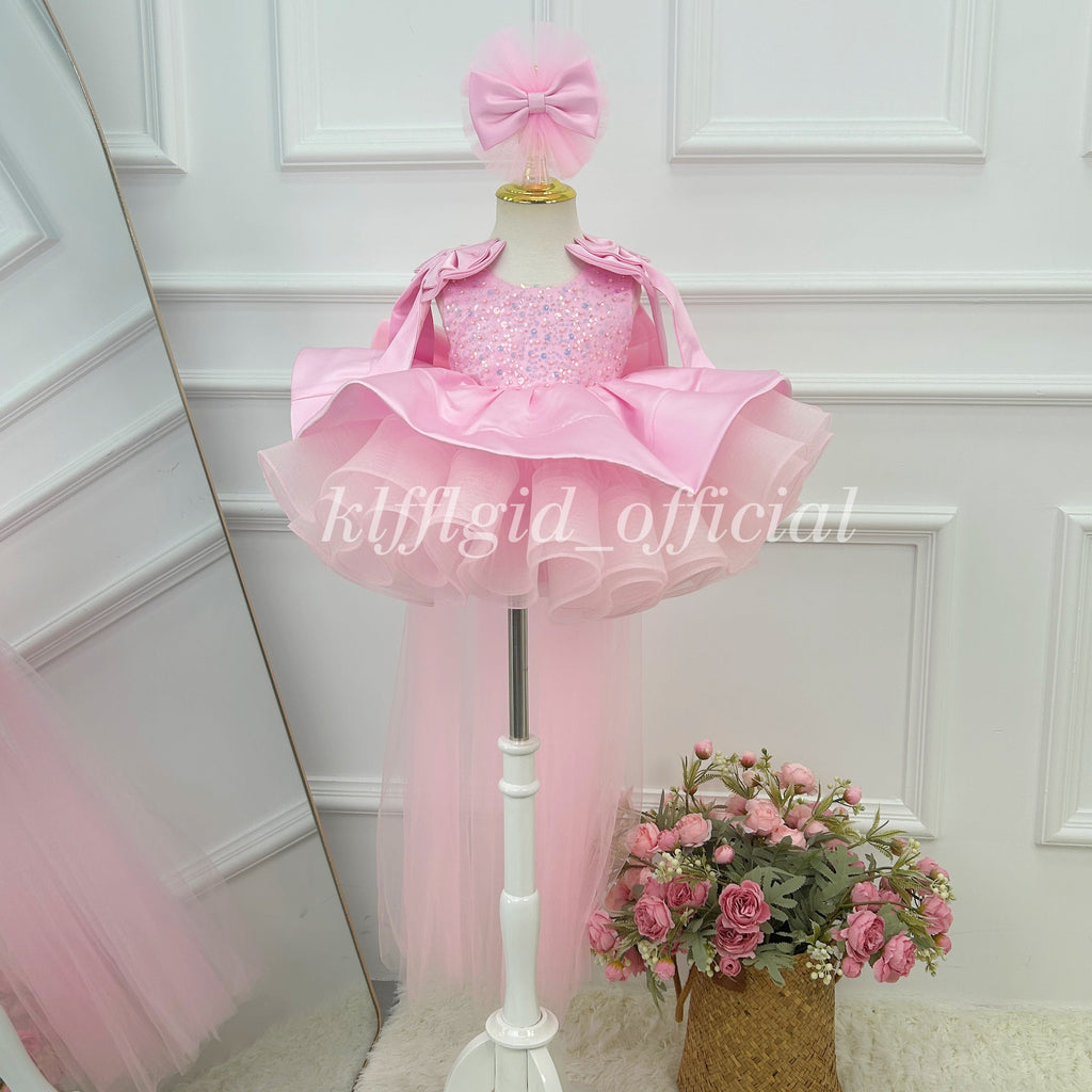 Baby Pageant Dress Birthday Party Dress Girls Sparkly Ball Gown｜KLFFIGID