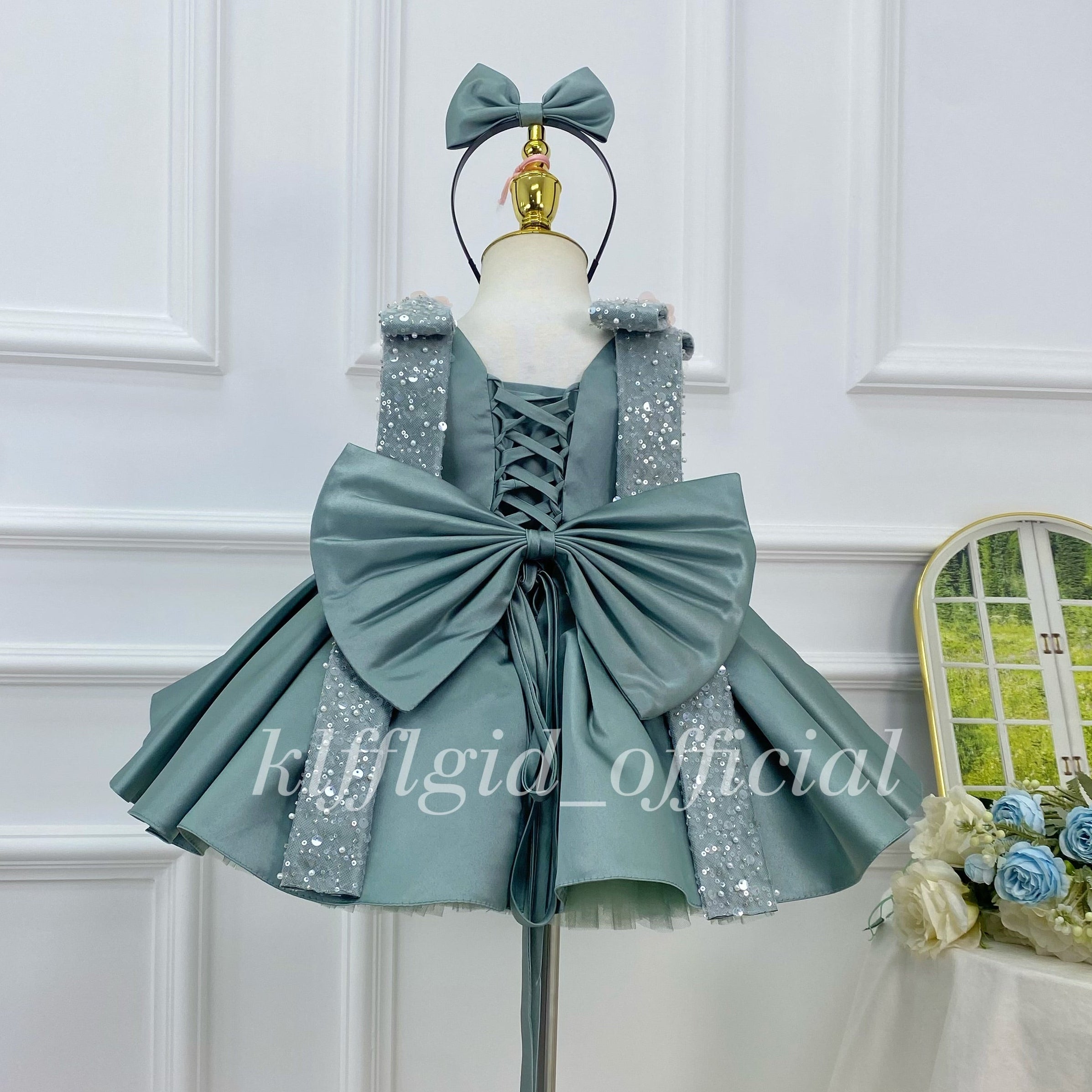 Toddlers First birthday dress Floral flower girl dress Matching mother-daughter outfits | KLFFIGID