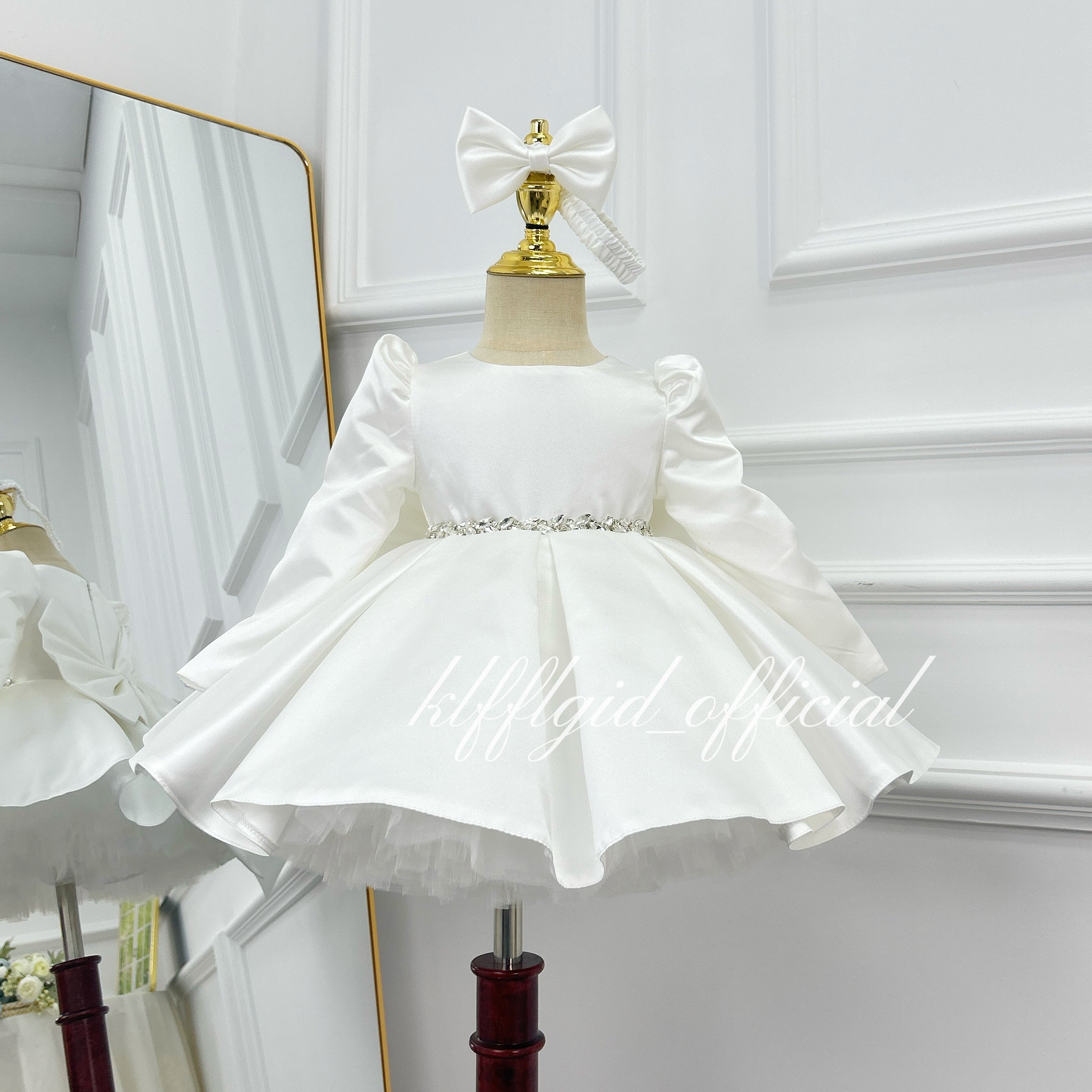 Baby Birthday Dress Girl Tulle Dress Wedding flower girl outfits｜KLFFIGID