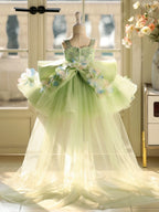 Fluffy 3D Floral Sequin Embroidered Princess Dress | KLFFIGID