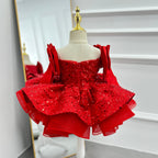 Baby's First Birthday Dress Glamorous Sequin Flower Girl Dress ｜KLFFLGID