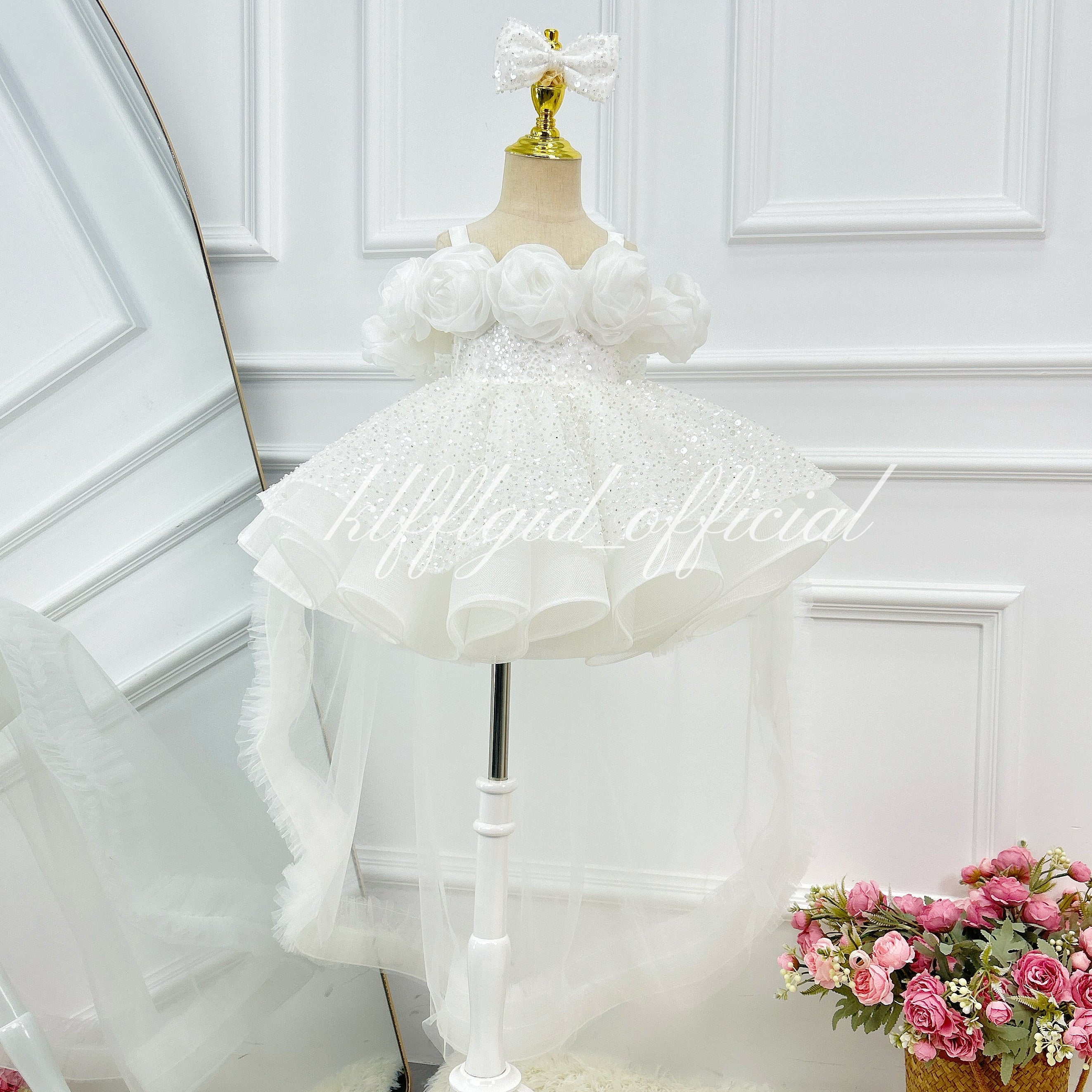 Baby's Birthday Dress Gorgeous Flower Girl Dress Toddler party dress for girls｜KLFFIGID
