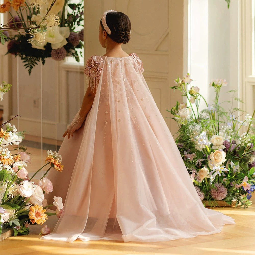 Girls princess dress, birthday party evening dress, wedding flower girl dress