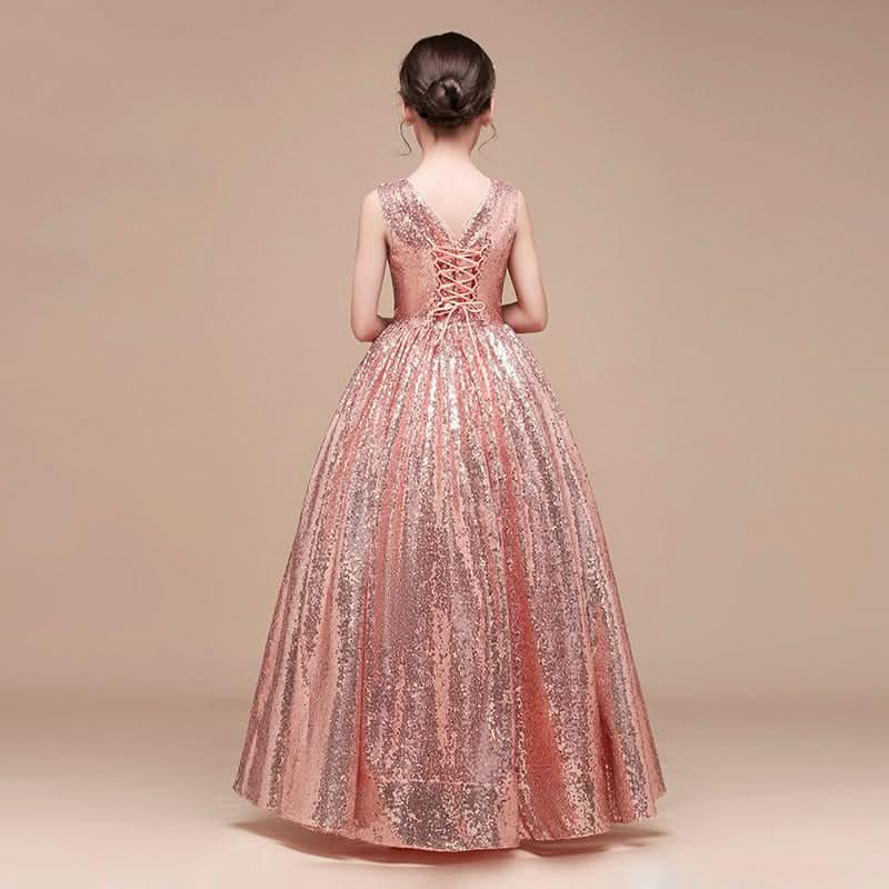 A Shiny Dream Dress for Little Princesses Glittering Holiday Princess Gown Exquisite Design for a Fairytale Look