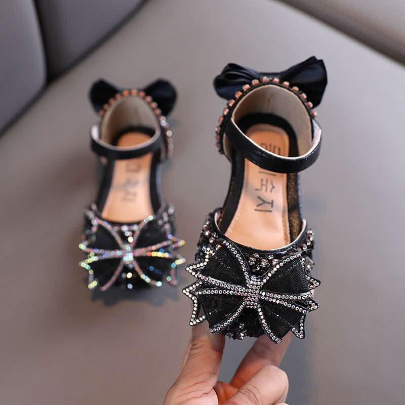 Sparkling Princess Shoes Sweet Bow Multicolor Sparkling Sandals to Brighten Your Princess Dreams