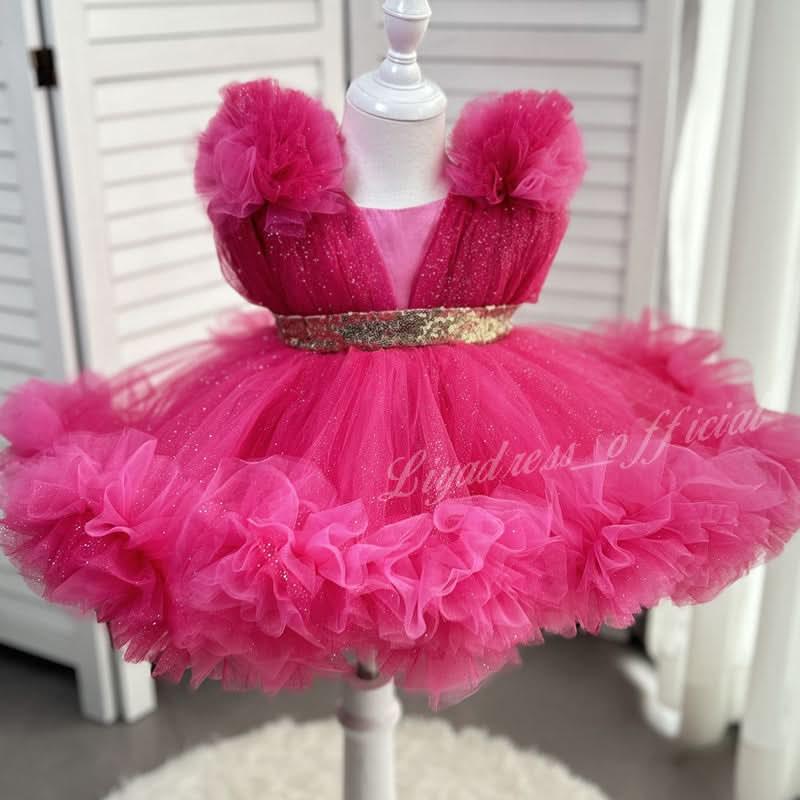 New Sleeveless Baby Birthday Party Fluffy Dress | KLFFIGID