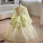 Girls Princess Dream Lace Bead Fairytale Evening Gown | KLFFIGID
