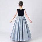 Girls' Velvet Gown The Dreamy Elegant Dress A Perfect Blend of Shine and Elegance A Princess-Style Gown