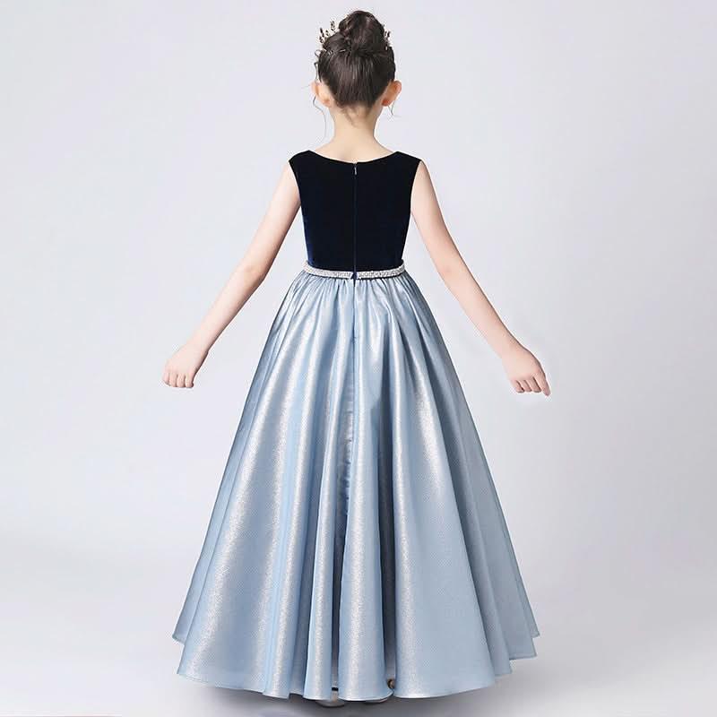 Girls' Velvet Gown The Dreamy Elegant Dress A Perfect Blend of Shine and Elegance A Princess-Style Gown