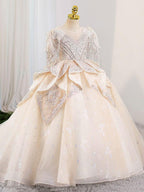 Dreamy Lace Princess Dress Luxurious Lace Ball Gown Elegant Sequin Evening Dress