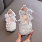 Sparkling Princess Shoes Elegant Kids Shoes Crystal and Pearl Dream Design
