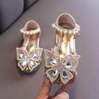 Dreamy Princess Sparkle Girls' Shoes High-End Pearl-Embellished Girls' Shoes