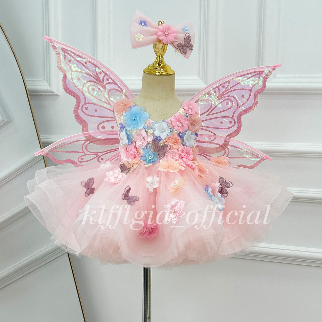 Baby Girls 1st Birthday Fairy Princess Wedding Dress | KLFFIGID