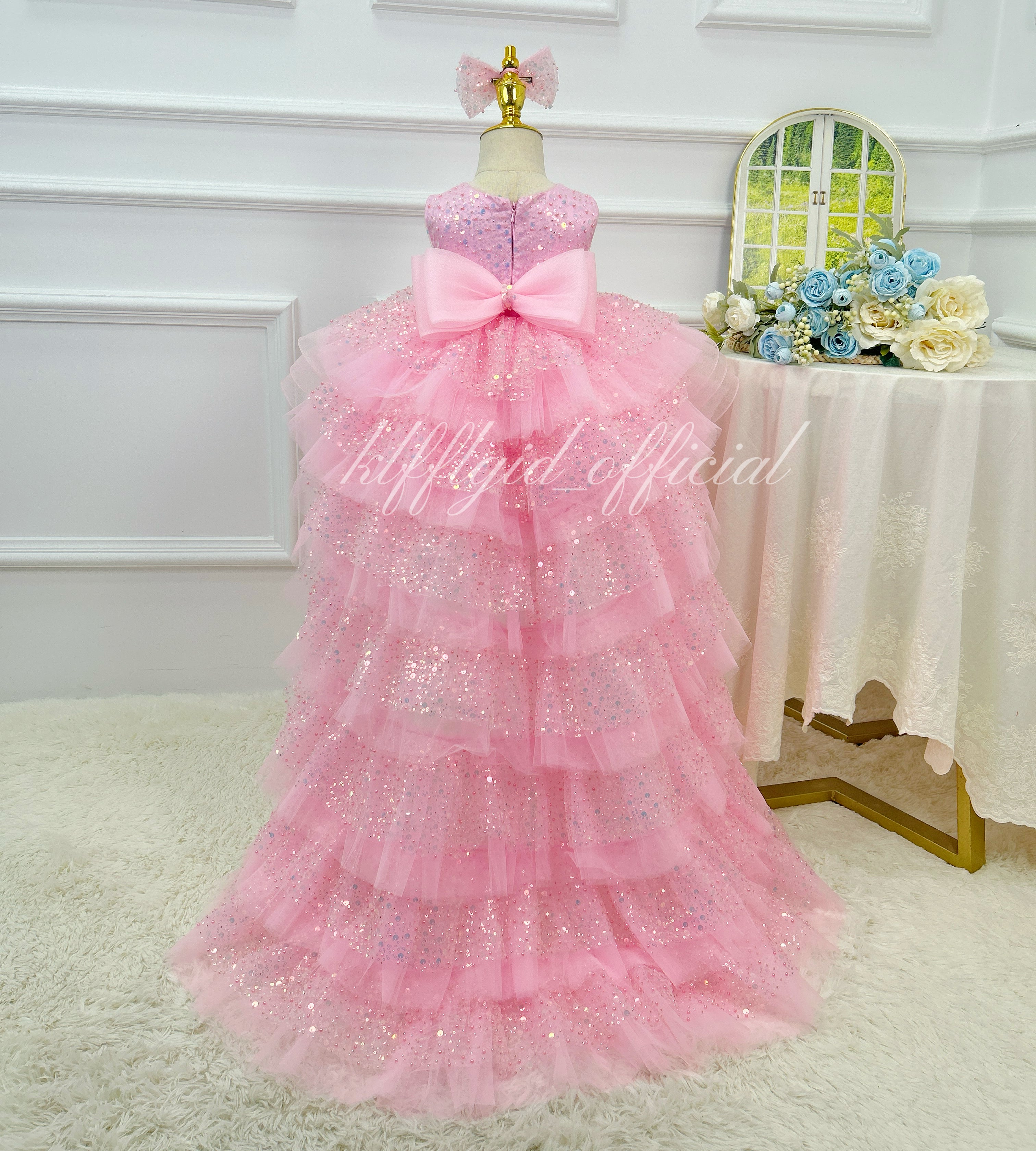 Girls Wedding Flower Girl & Baby First Birthday Dress | KLFFIGID