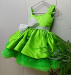 Custom Girls Christmas Big Bow Flower Princess Dress | KLFFIGID