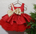 Custom Girls Christmas Big Bow Flower Princess Dress | KLFFIGID