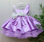 Custom Girls Christmas Big Bow Flower Princess Dress | KLFFIGID