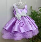 Custom Girls Christmas Big Bow Flower Princess Dress | KLFFIGID