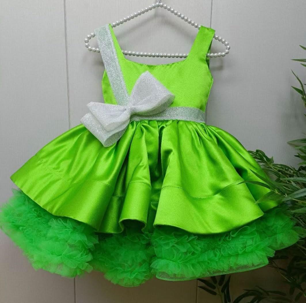 Custom Girls Christmas Big Bow Flower Princess Dress | KLFFIGID