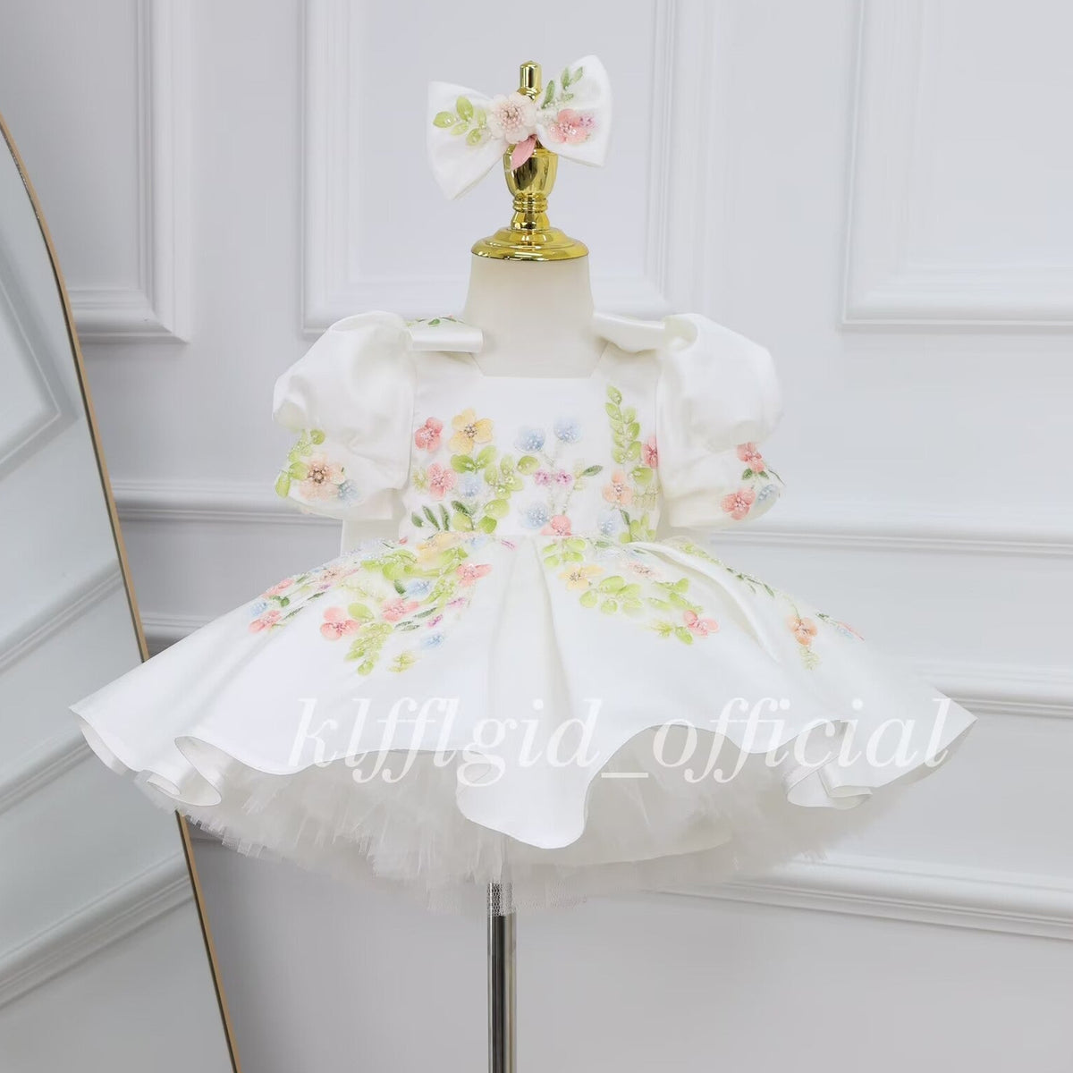 Wedding Flower Girl Dress Baby Birthday Dress Luxurious Pageant Gown｜KLFFIGID