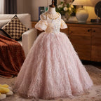 New beauty pageant girl dresses/elegant wedding flower girl dresses, girls birthday party girl dresses