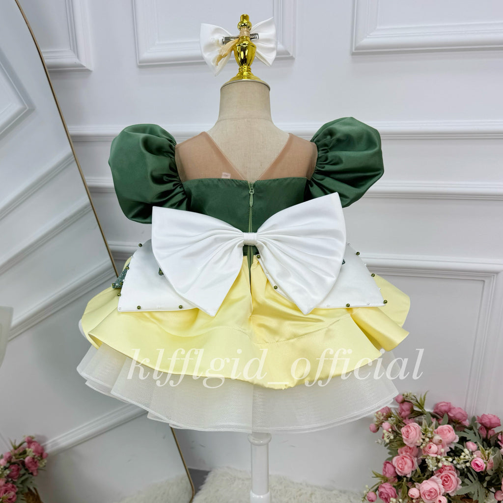 Princess-themed party dress Baby birthday outfit Pageant gowns for girls｜KLFFIGID