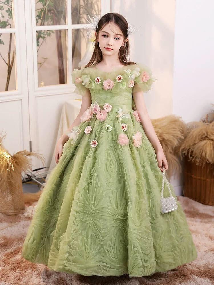 Fairy Tale Garden Dress Spring Wonderland Princess Dress Dreamy Tulle Floral Dress