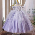 Pearl embroidery high-end stage performance banquet party girl princess dress