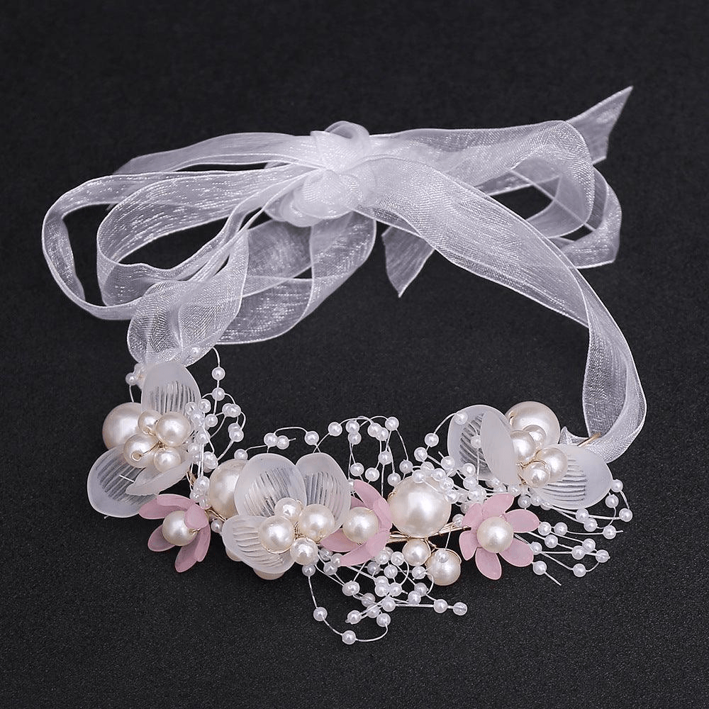 Princess Style Floral Bracelet Elegant Pearl Bracelet Glimmering Floral Bracelet