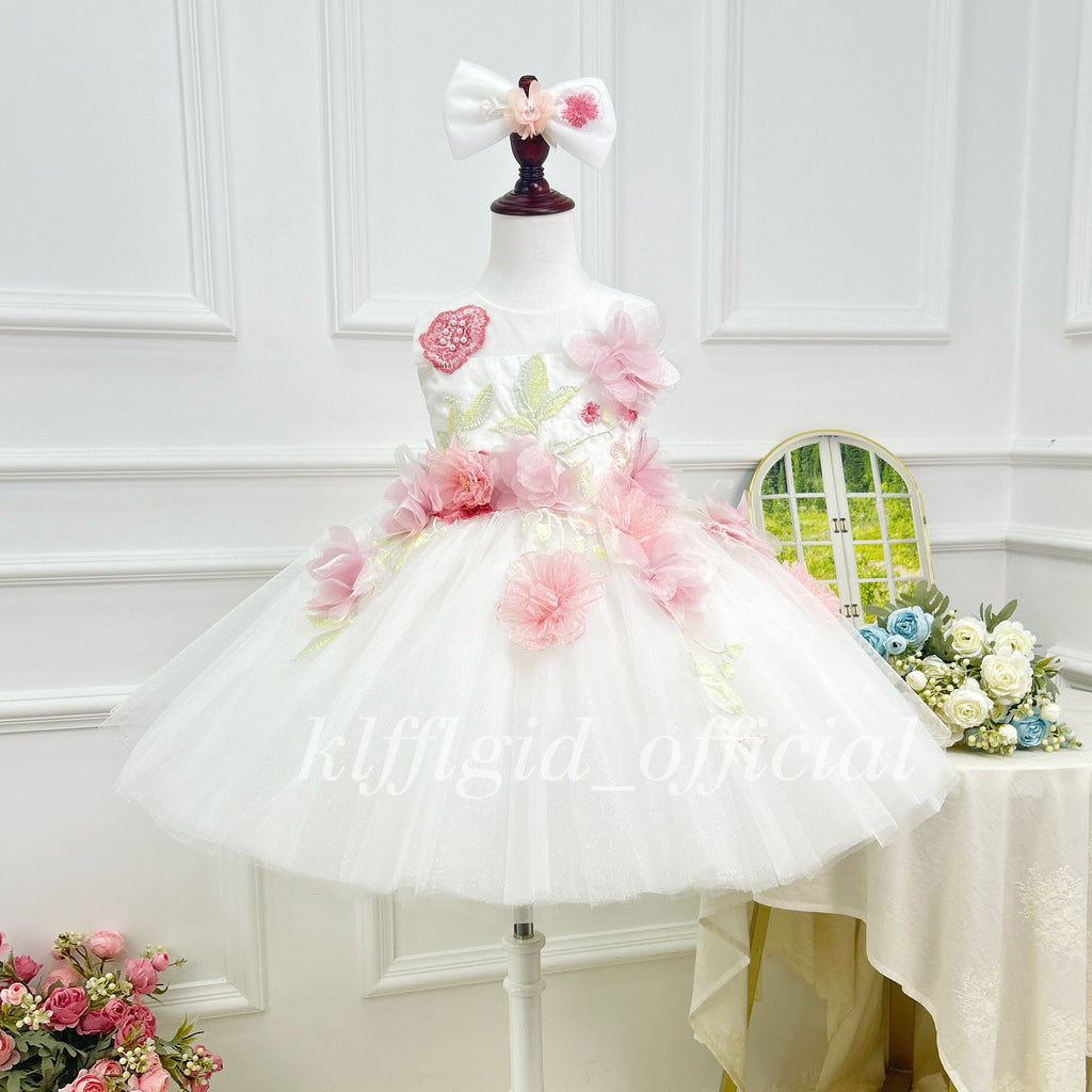 Flower Fairy Princess Dress First birthday outfit for a baby｜KLFFIGID