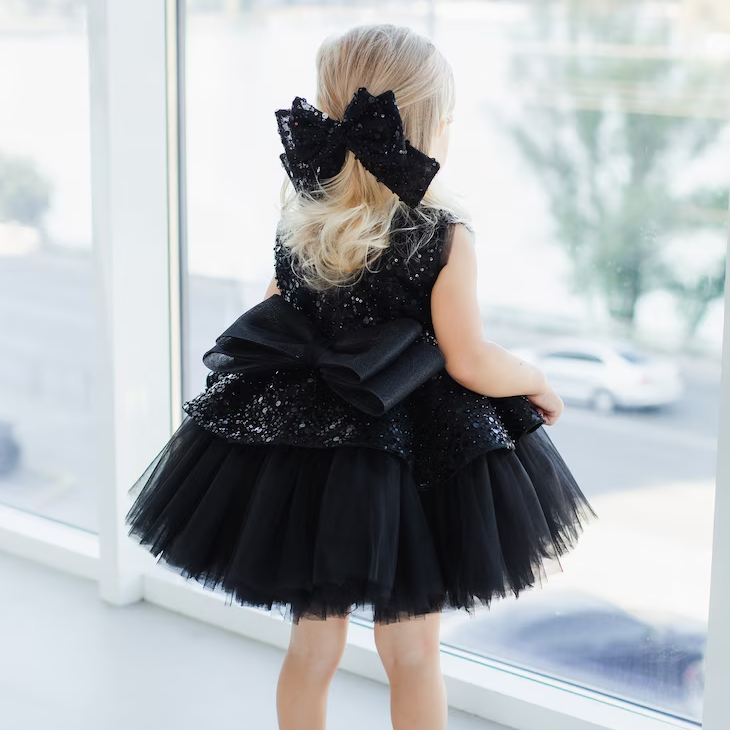 Elegant Sequin Baby Girl Birthday & Flower Girl Dress | KLIFFIGID