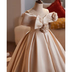 Elegant wedding flower girl dress, school ceremony party girl princess dress, ballerina girl dress