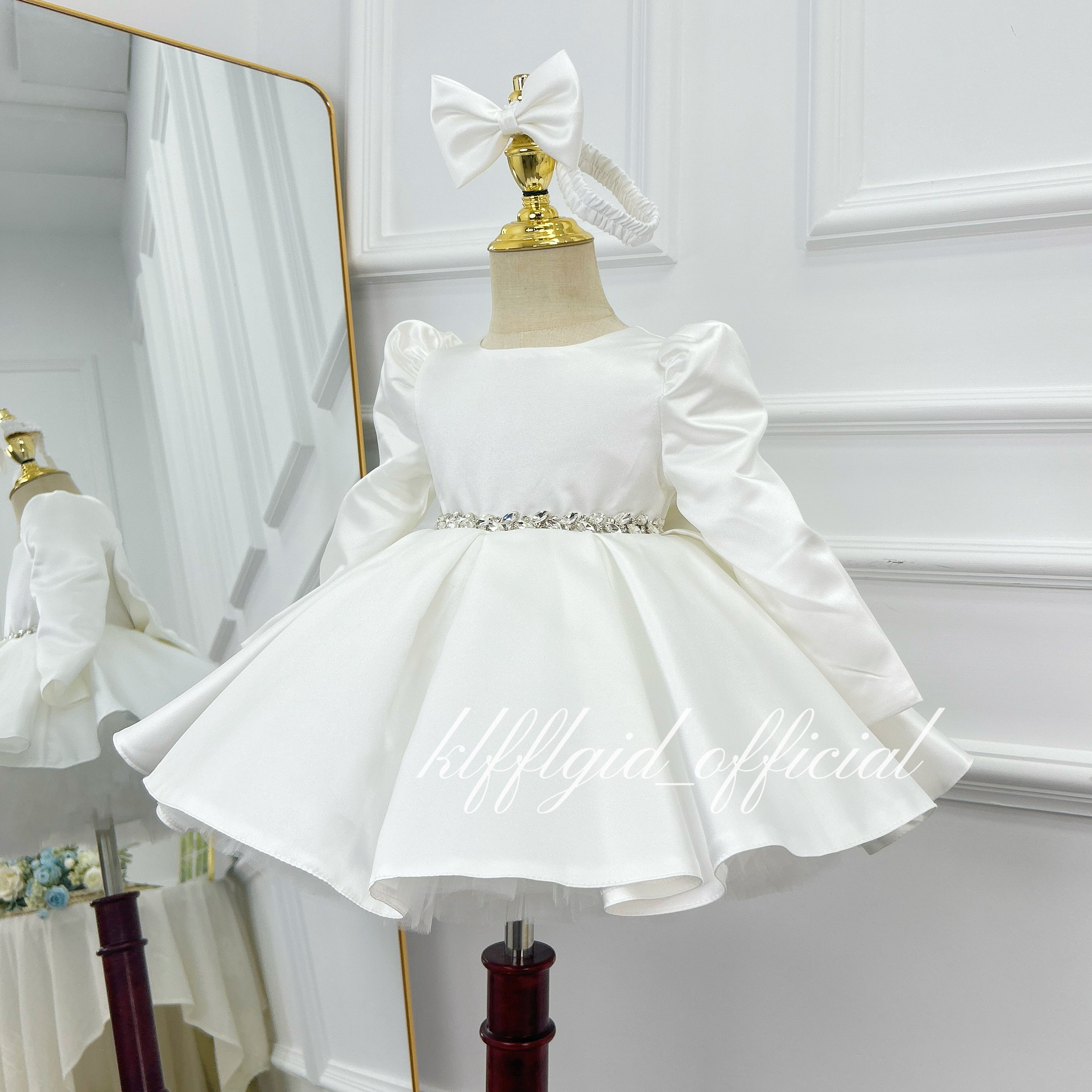 Baby Birthday Dress Girl Tulle Dress Wedding flower girl outfits｜KLFFIGID