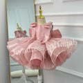 Big Bow Sleeveless Feather Flower Princess Dress | KLFFIGID