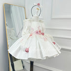 Baby Birthday 3D Floral Dress & Wedding flower girl Dress | KLFFIGID