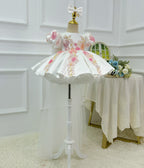 Embroidered Floral Short-Sleeve Flower Girl & Toddler Photo Dress | KLFFIGID