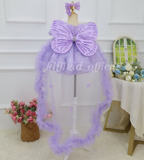Baby First Birthday Gorgeous Flower Girl Party Dress | KLFFIGID