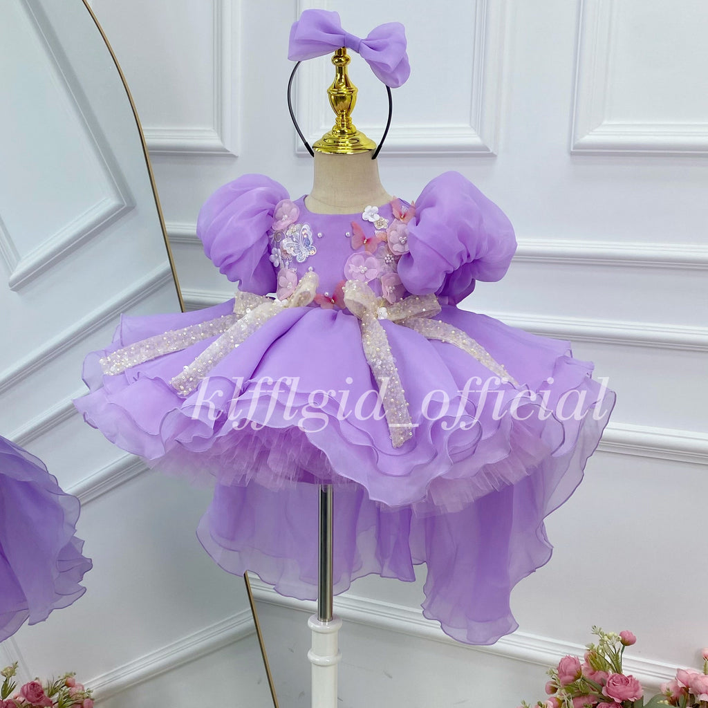 Cute Floral Baby Birthday & Flower Girl Pageant Dress | KLFFIGID