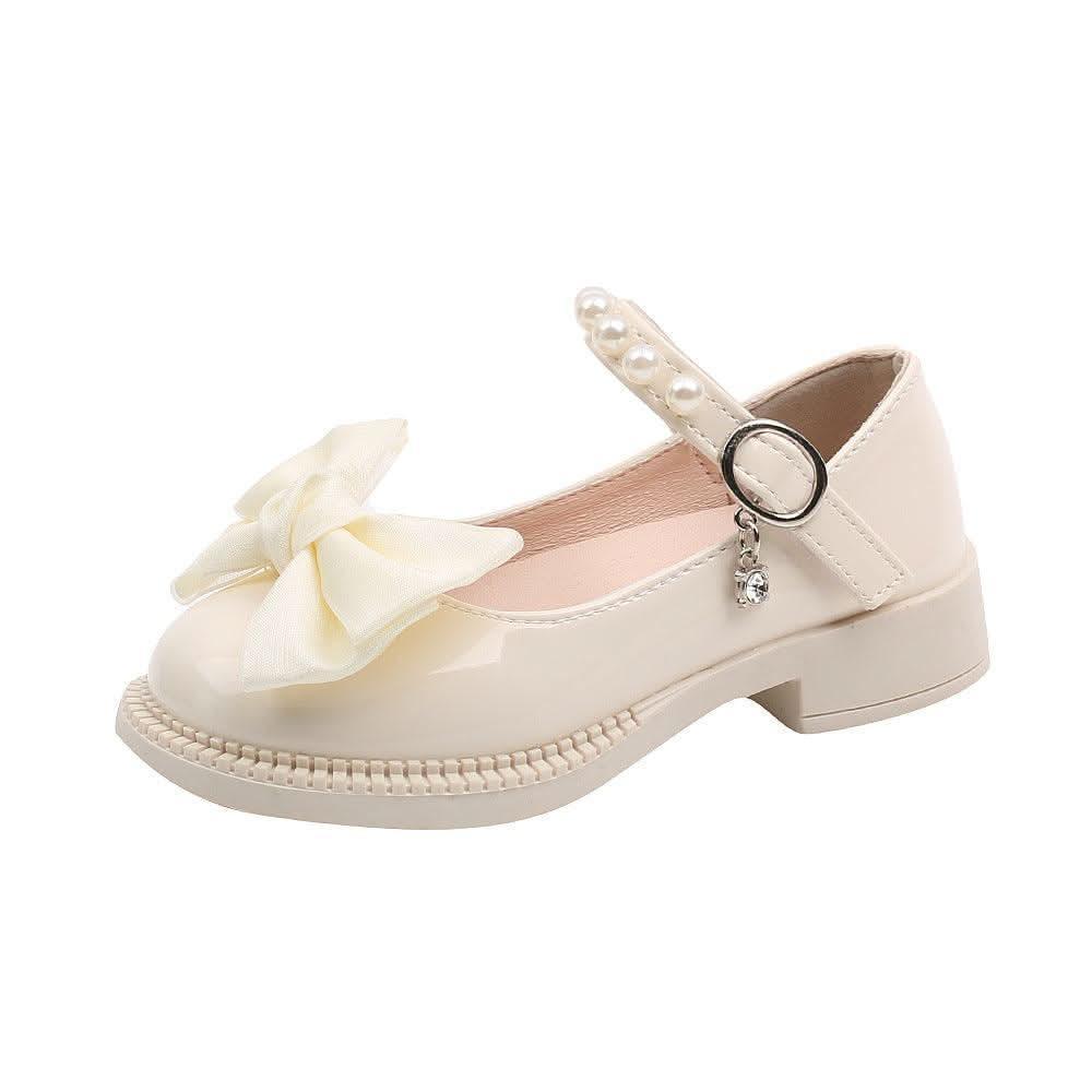 Classic Princess Pearl Bow Shoes Elegant Girls’ Shoes in Multiple Colors