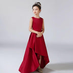 Classic Red Gown Asymmetrical Hemline for a Playful Charm The Perfect Blend of Sweetness and Elegance