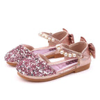 Pearl Sequin Sandals Elegance and Playfulness Combined Children's Shoes