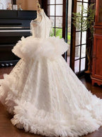 Elegant Princess Dress Luxurious Crystal Embellished Dress Classic and Modern Fusion Children's Princess Dress